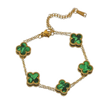 Armband "Emerald Clover"